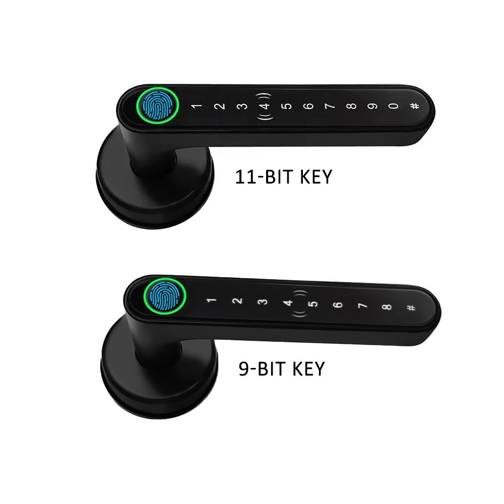 Best Security Door Lock Fingerprint Digital Keypad TTlock Mobile APP Lever Handle Smart Lock For Front Door
