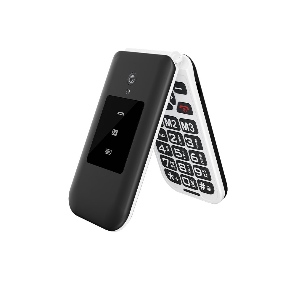 2.8 inch Double Screen SOS Big Button Keypad Mobile 4G Flip Senior Mobile Phone