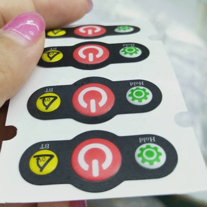 Customized Switch Control Button Pet Membrane Keypad Sticker For Toy Remote Control