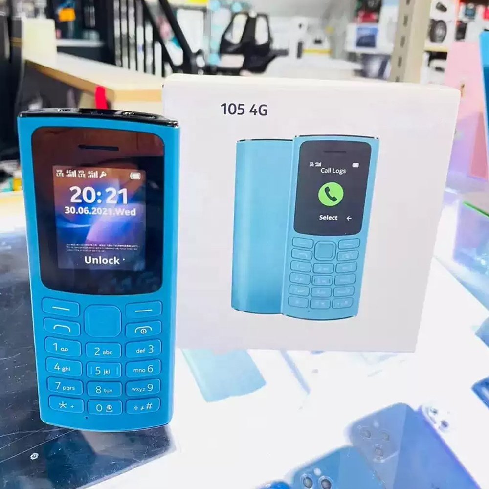 Wholesale original For Nokia 105 4G 2021 2SIM used mobile phone cheaper Bar feature phone 1.8inch keypad cellphone 110 8210
