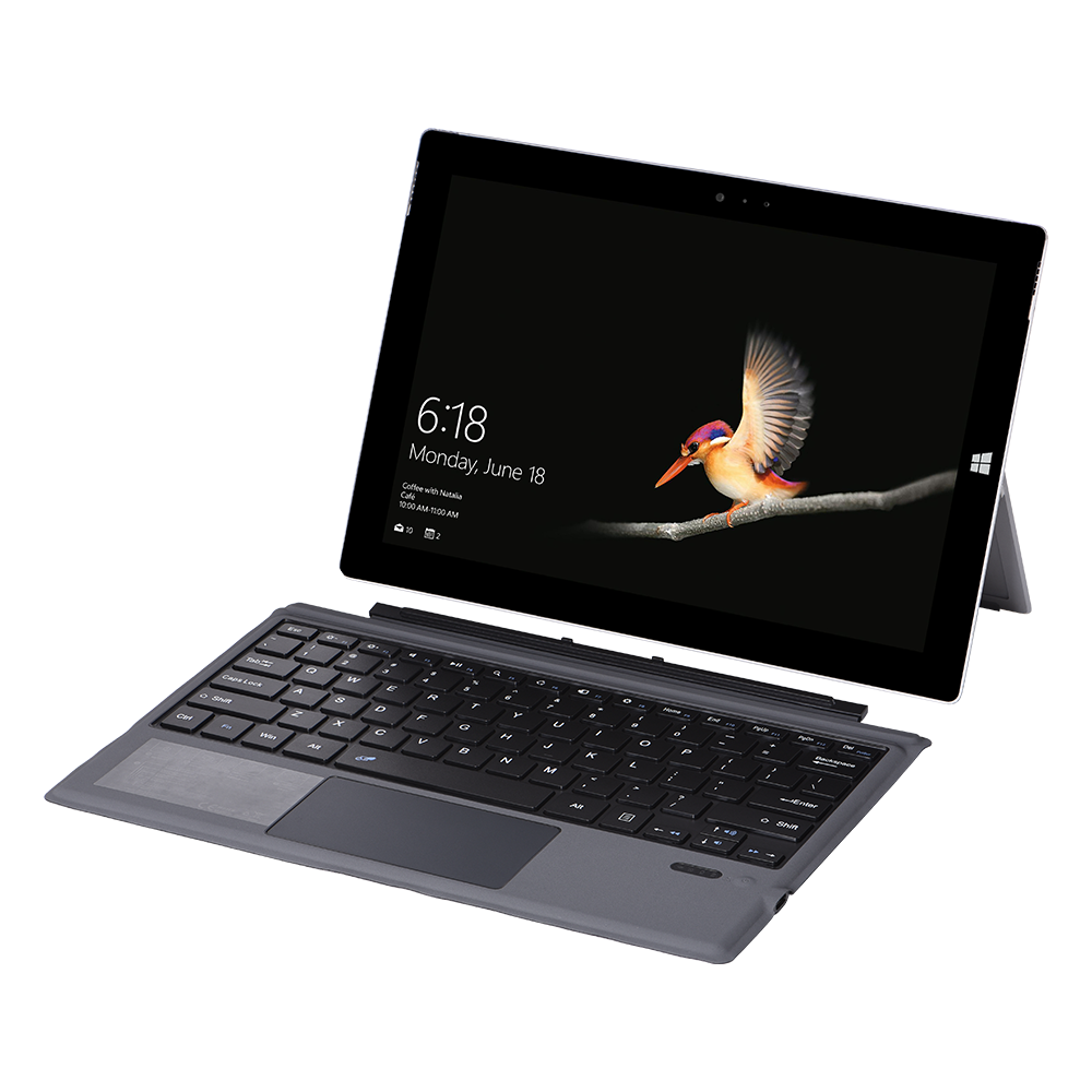Surface pro Tablet keyboard Rechargeable Super Fiber Ultra-thin Blue tooth Wireless Keyboard with Touchpad