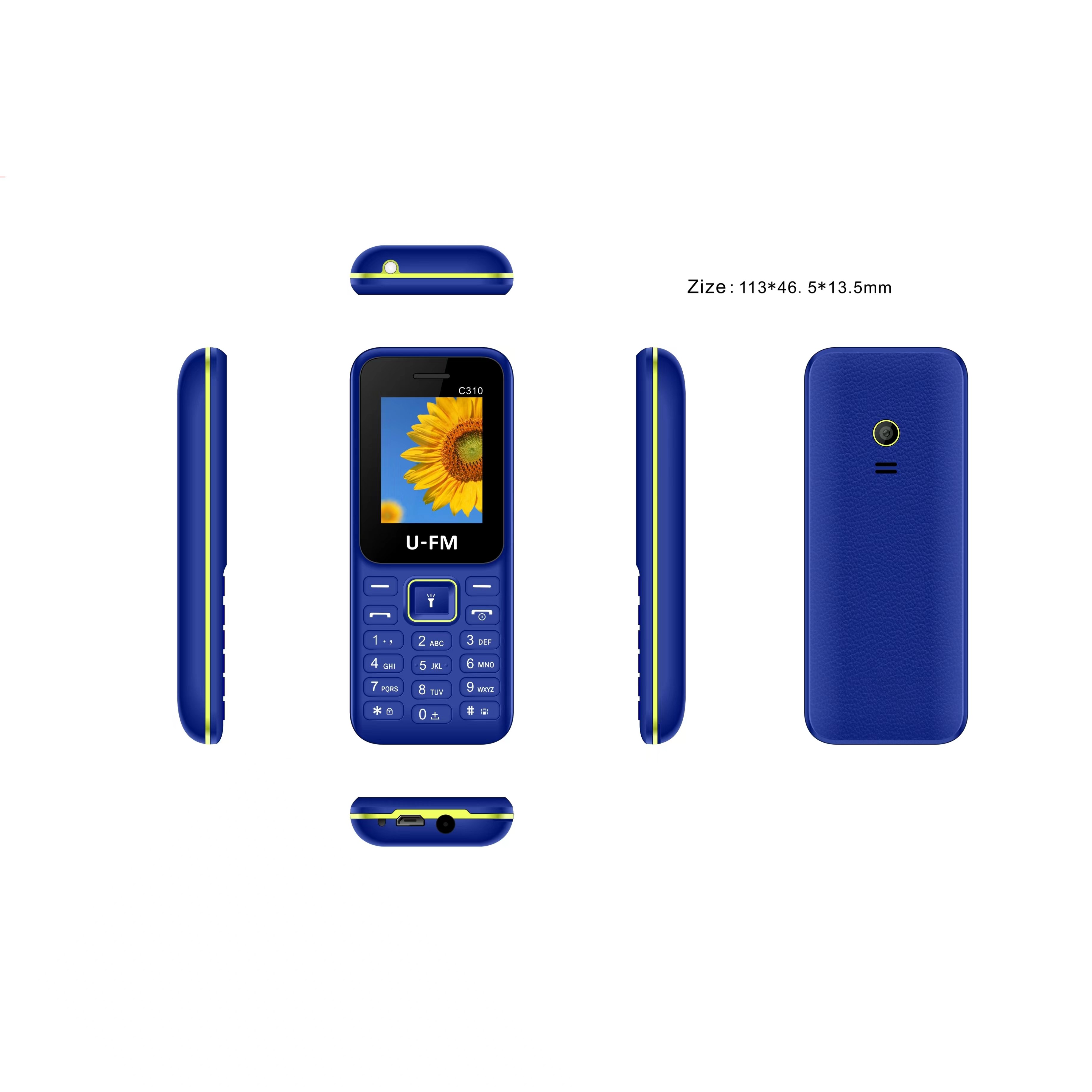 U-FM 310 2G GSM Wholesale Cellphones With Basic Functions Available On Global Digital Export Platform New Mobile Phones
