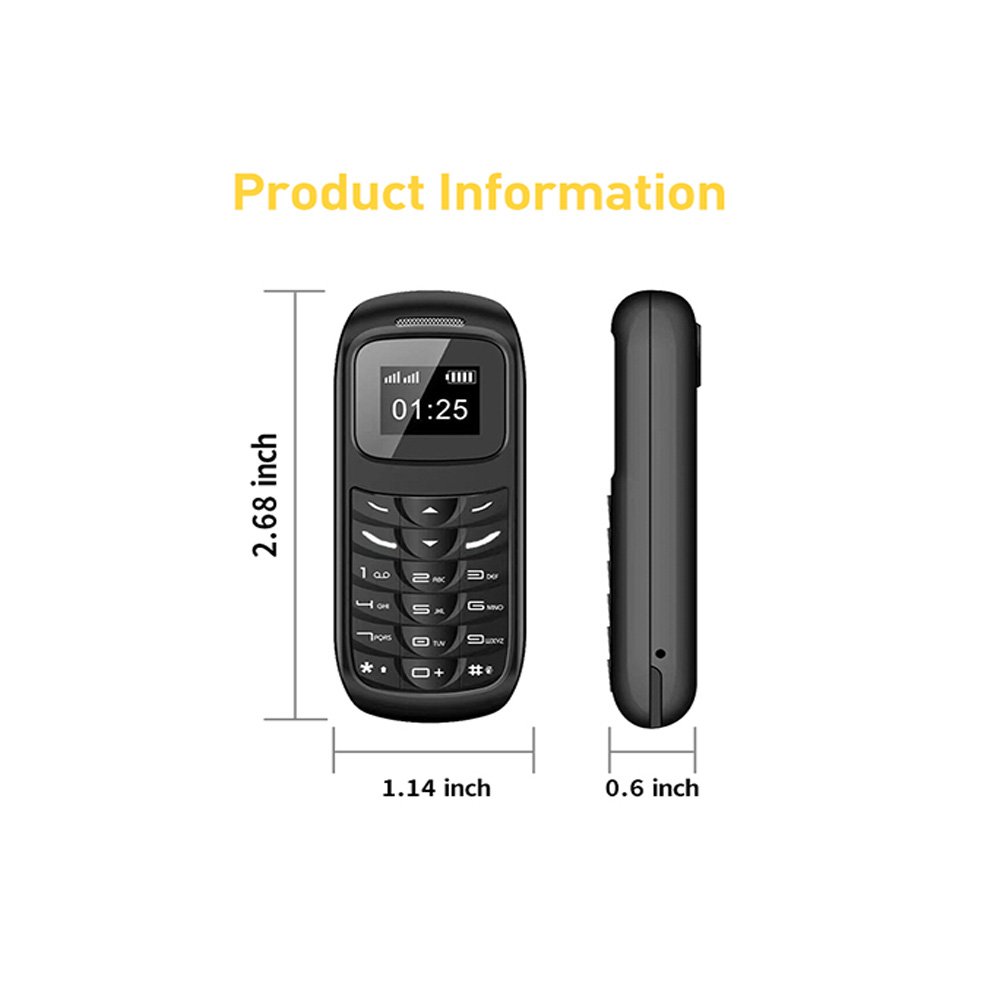 BM70 Mini Mobile Feature Phone Cellphone Stereo GSM Super Thin GSM Small Phone Wireless Earphone