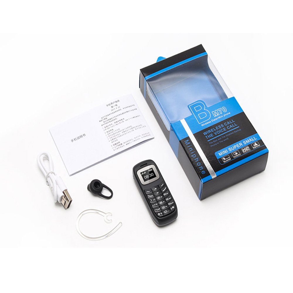 BM70 Mini Mobile Feature Phone Cellphone Stereo GSM Super Thin GSM Small Phone Wireless Earphone