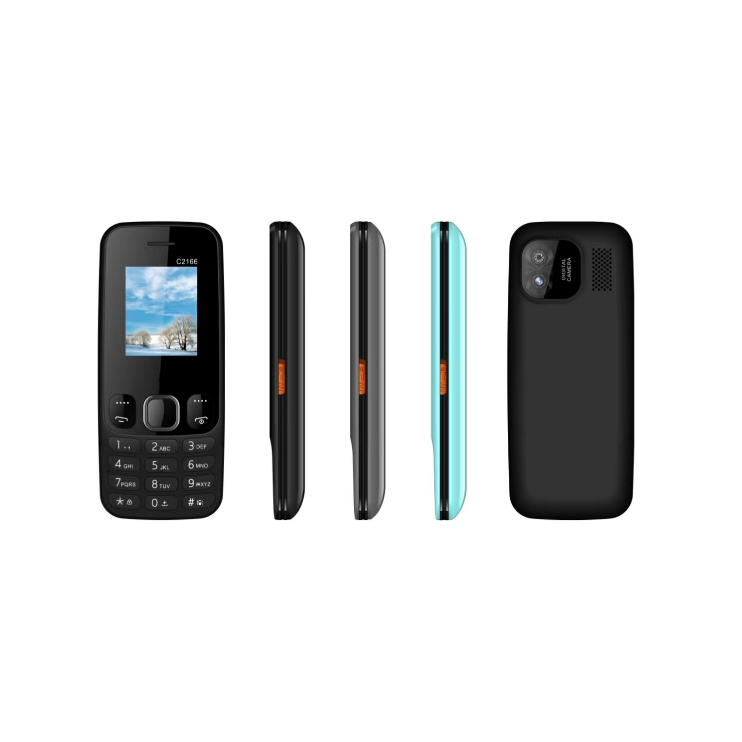 Factory Price Stock Available 2G GSM Dual SIM Card Slim Keypad Mobile Phone Feature Phone
