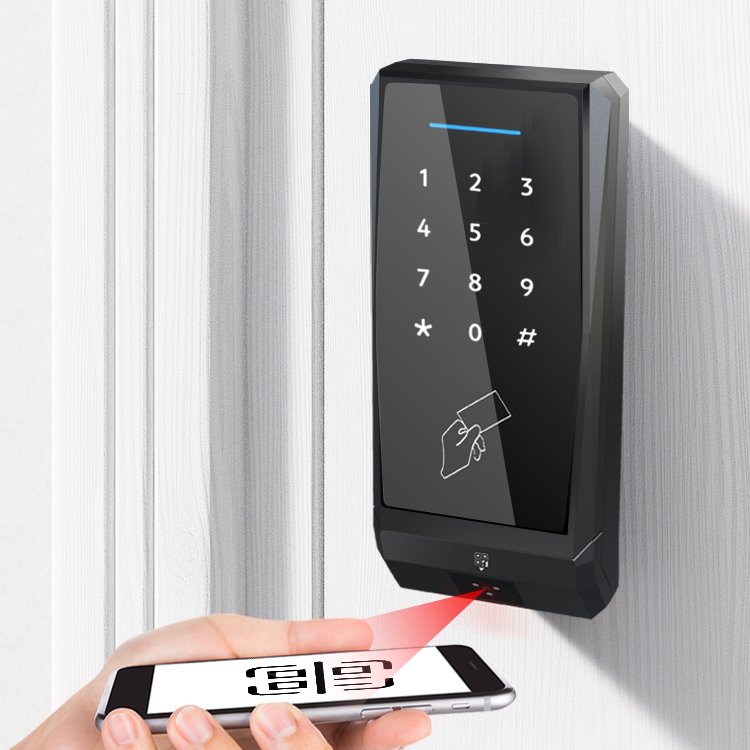 CIVINTEC Waterproof Offline RJ45 PoE Mifare NFC Touch Keypad Access Control System with QR Code Reader