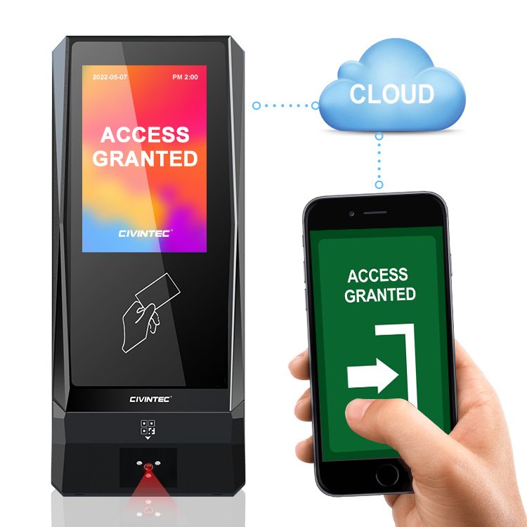 CIVINTEC Waterproof Offline RJ45 PoE Mifare NFC Touch Keypad Access Control System with QR Code Reader