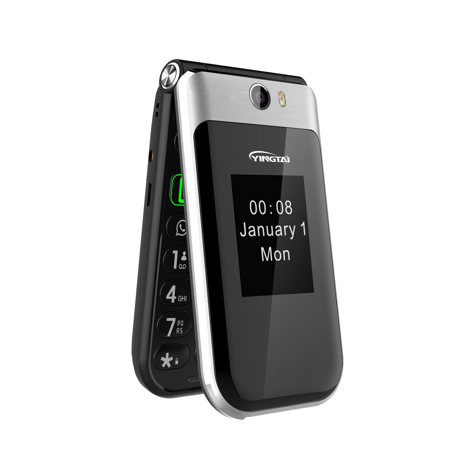 China signal booster keypad 3g 4g lte volte smart flip cover android gps tracker senior mobile cell feature phones phone