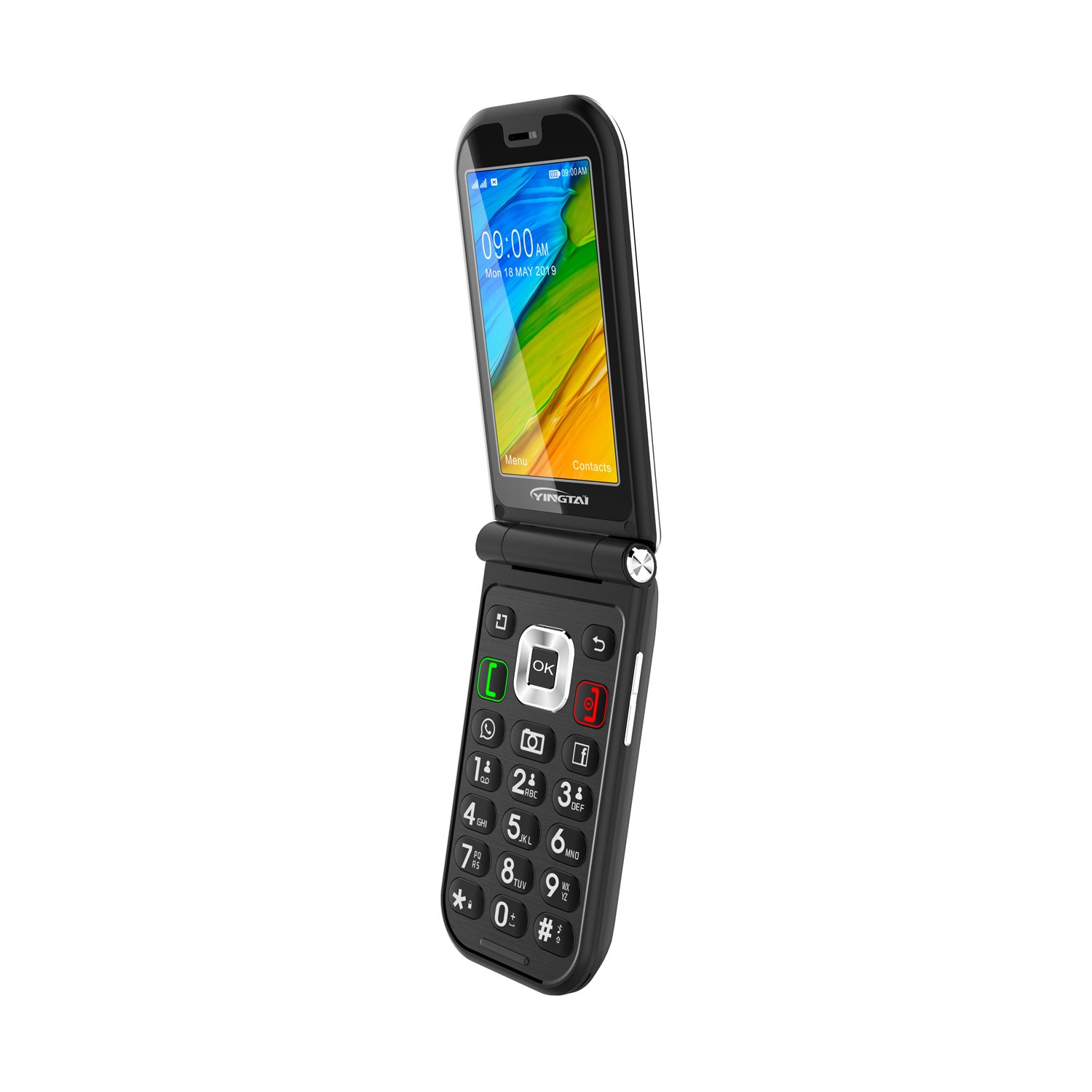 China signal booster keypad 3g 4g lte volte smart flip cover android gps tracker senior mobile cell feature phones phone