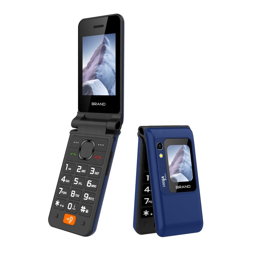 YINGTAI Unlocked 4G Flip phone with 2.8+1.77 Dual screen 1500mAH long standby folding mobile phone with HAC speaker function