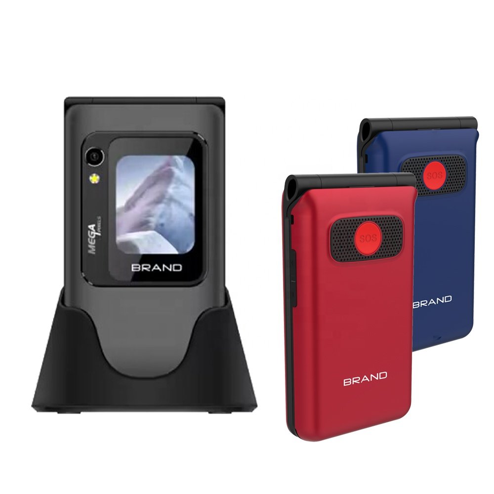 YINGTAI Unlocked 4G Flip phone with 2.8+1.77 Dual screen 1500mAH long standby folding mobile phone with HAC speaker function