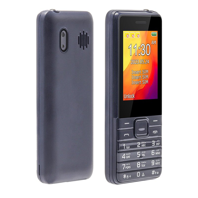 Cheap 3 SIM Card Keypad Mobile Phone with 2.4 Inch Display 25BI 1800mAh Battery 2G GSM Unlocked Cell Phones