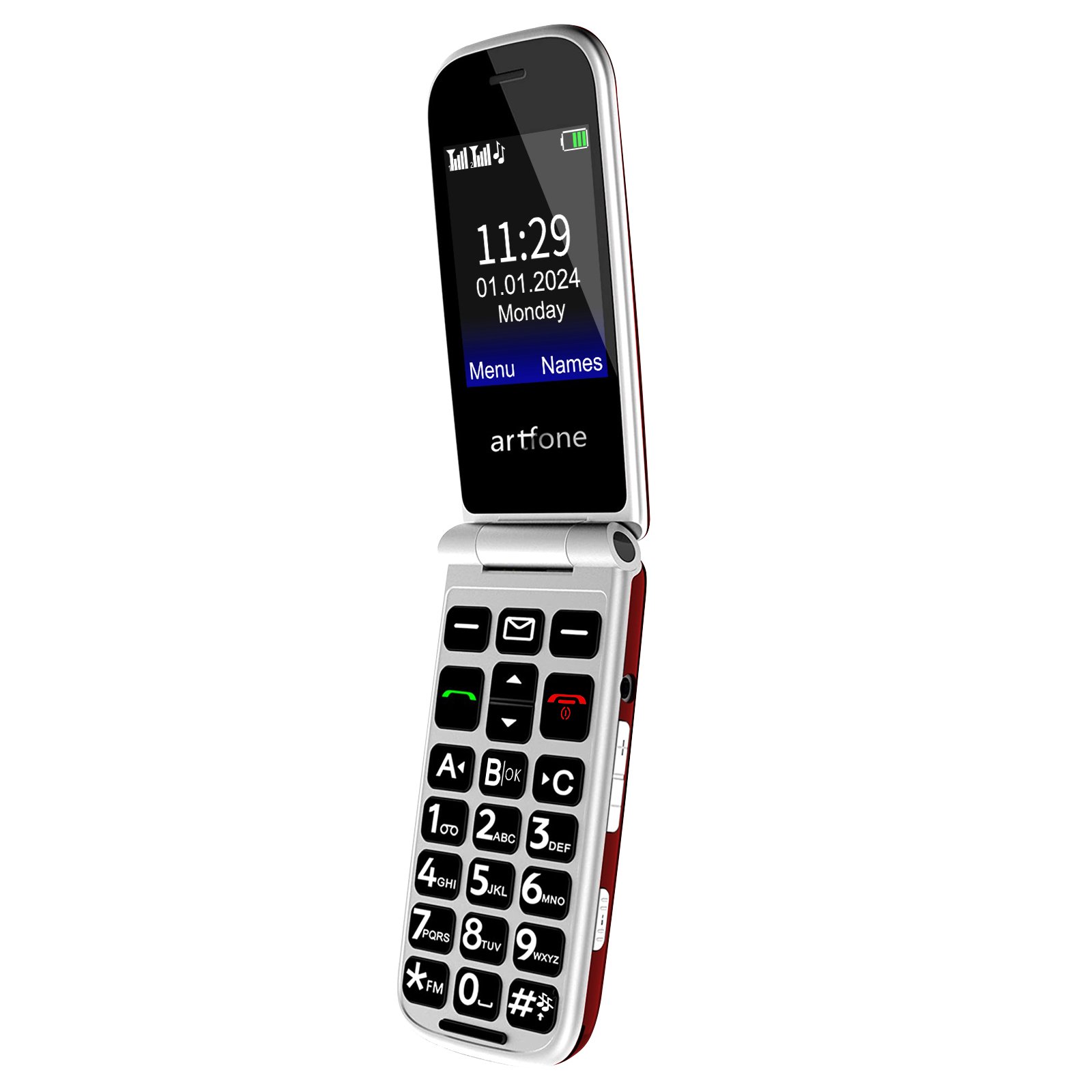 *New arrival artfone factory F20 flip phone 2G cellphones elderly phone mobile phone senior large button SOS new product