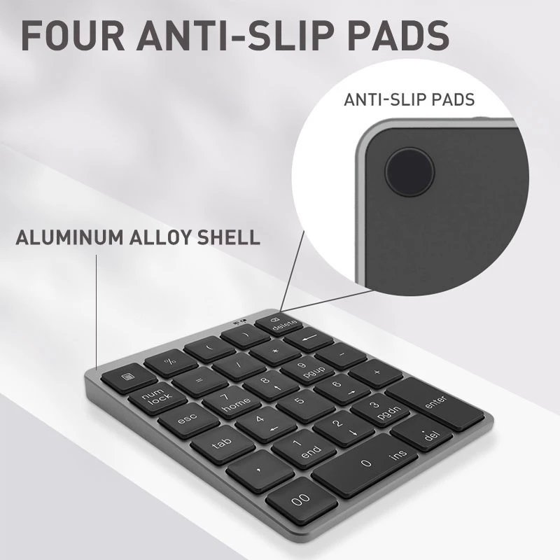 Brand New Factory USB3.0 HUB Slim Number Pad For Laptop Desktop Computer Pc Wireless Bt Numeric Keyboard