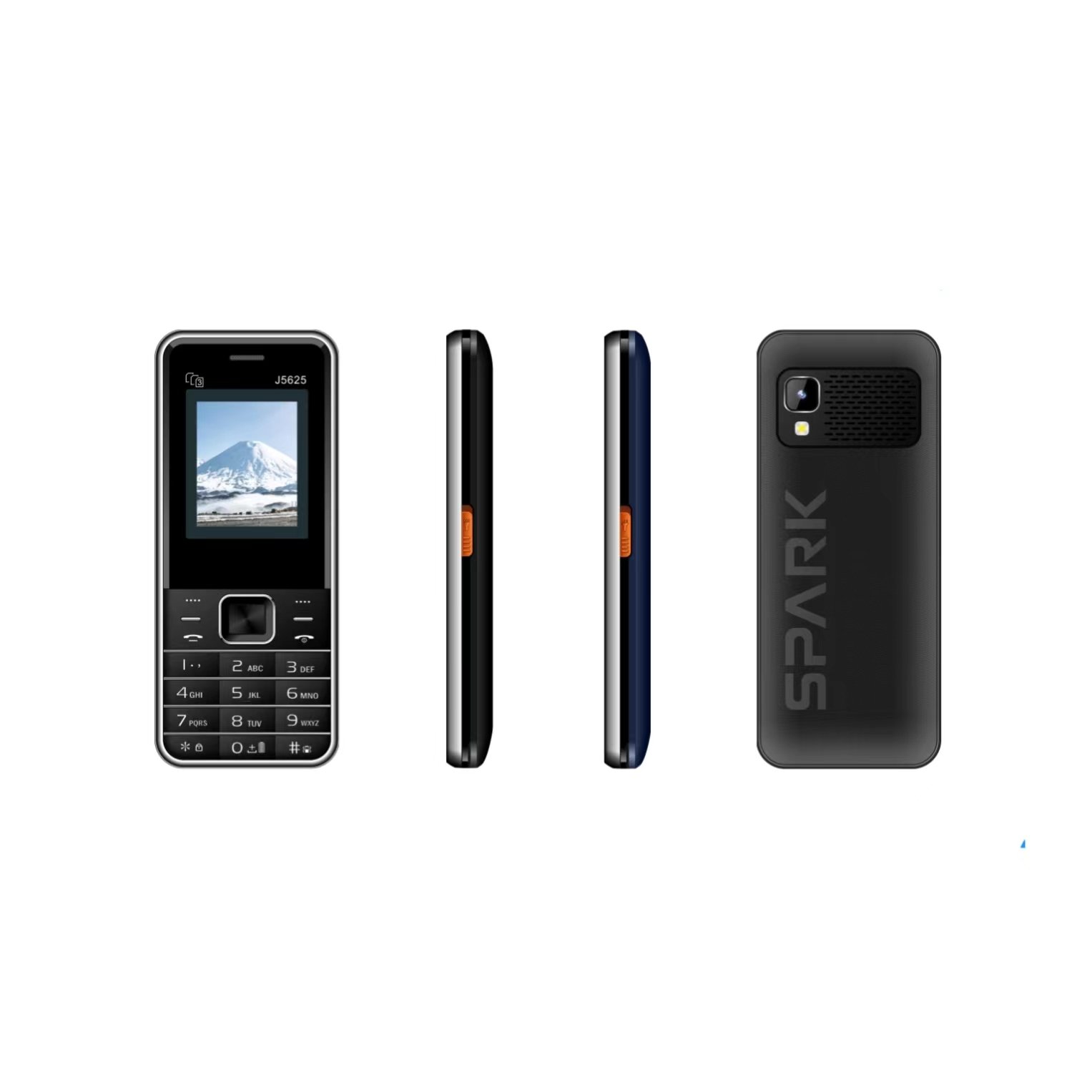 Low Price Stock 2G 1.77 Inch Triple SIM Card Supports Solar Charging Mobile Phone Feature Phone