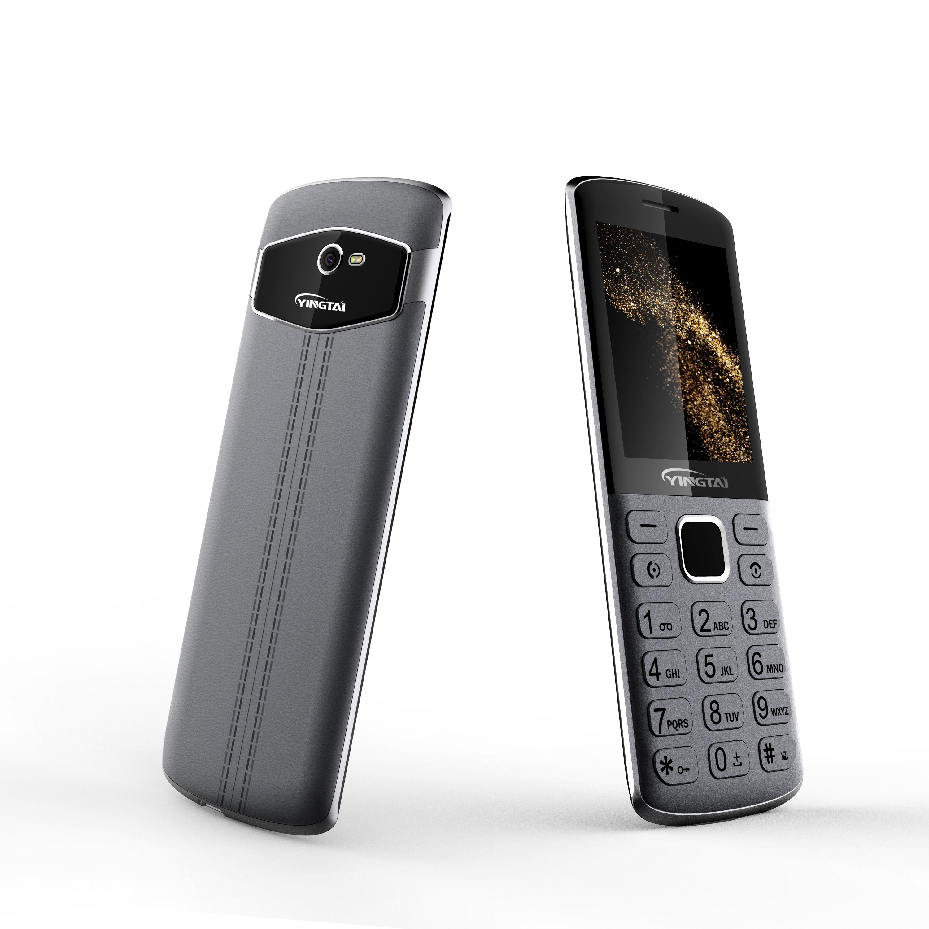 Wholesale 2.4 inch dual sim very slim feature phone plated keypad metal body cell phone 2G gsm quad band mobile phones