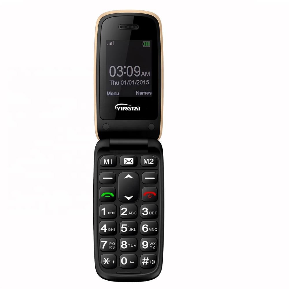Factory price product 2.0 inch GSM folding keypad mobilephone dual screen quad band handy phone