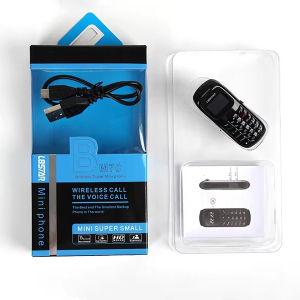 L8STAR BM70 Super Mini Cell Phone with BT Dialer and Earphone 0.66 Inch OLED Screen