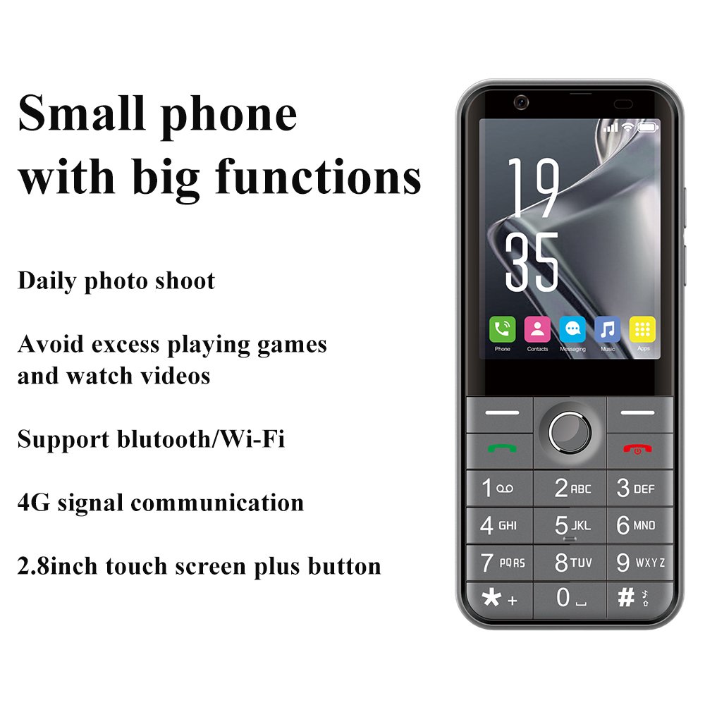 2.8 Inch Dual Sim Card RAM 3GB ROM 32GB 1800mAH Battery Touch Screen 4G Volte Keypad Android Phone