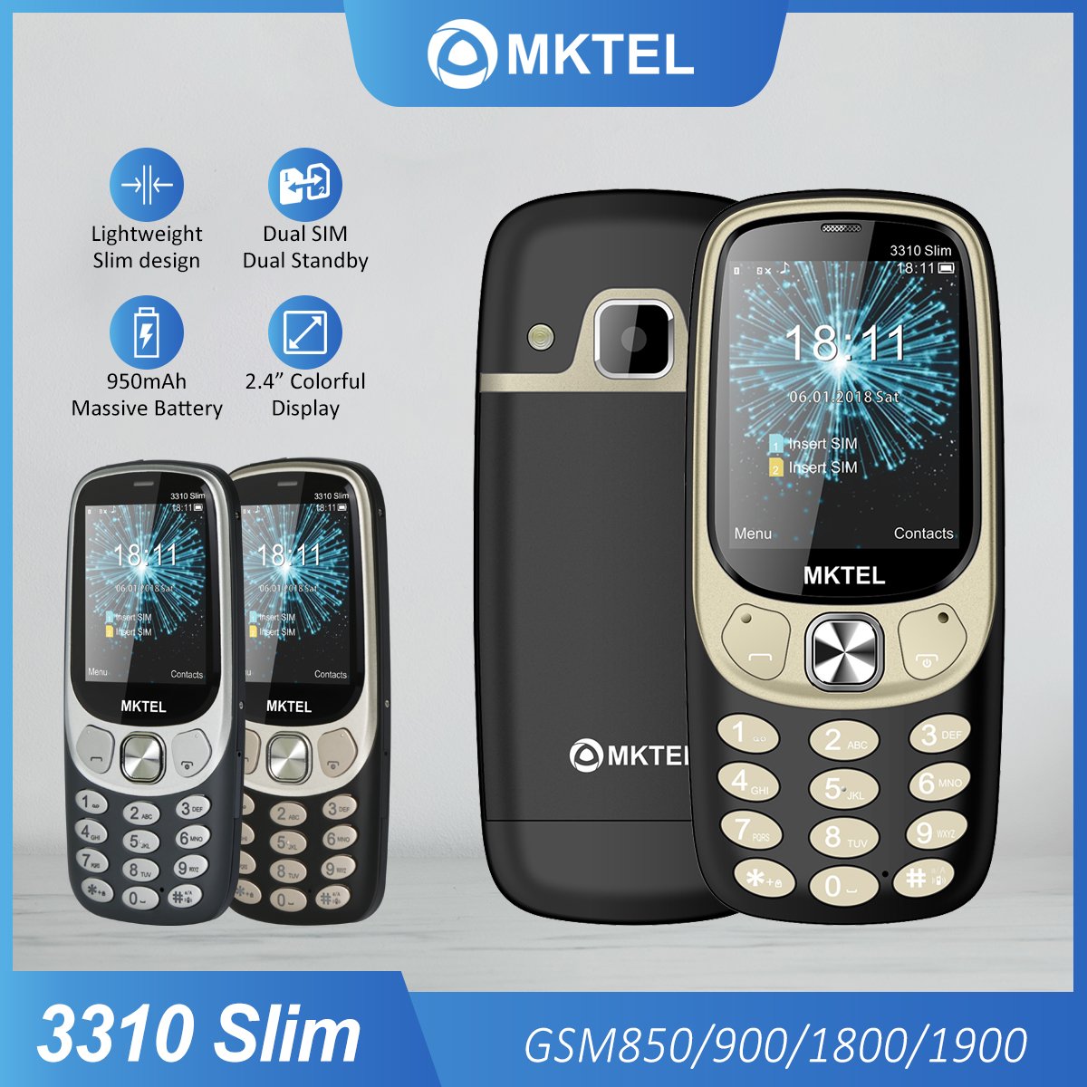 Quality factory Metal housing keypad bar phone 2.4 inch 2G GSM Dual SIM Mobile Phone feature rugged satellite phone