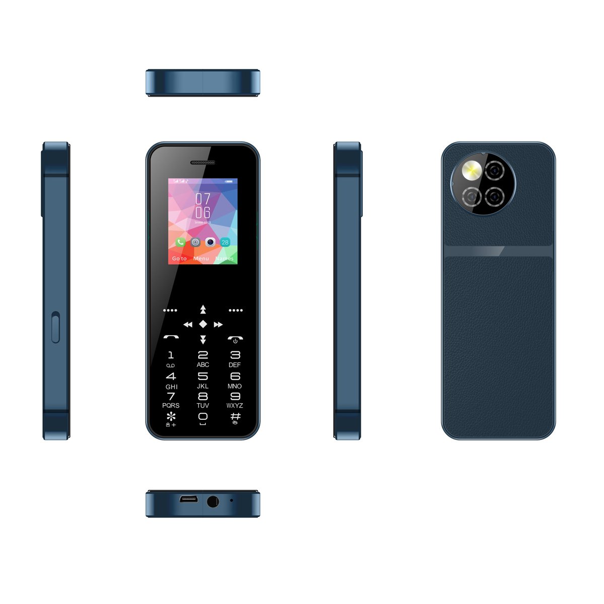 X90 New Original Mobile Phone Multilingual 1.77 inch Dual SIM Cards FM Radio 800mAh Feature Mobile Phone