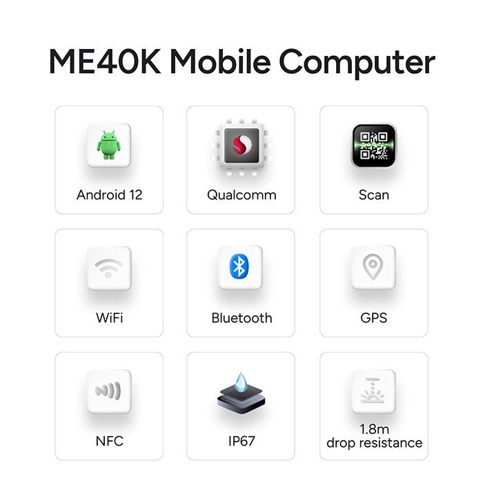 MEFERI ME40K RUG PDA Handheld Terminal Mobile Computer Bluetooth TOF NFC Scanner Data Collector Wholesale Android Keypad PDA