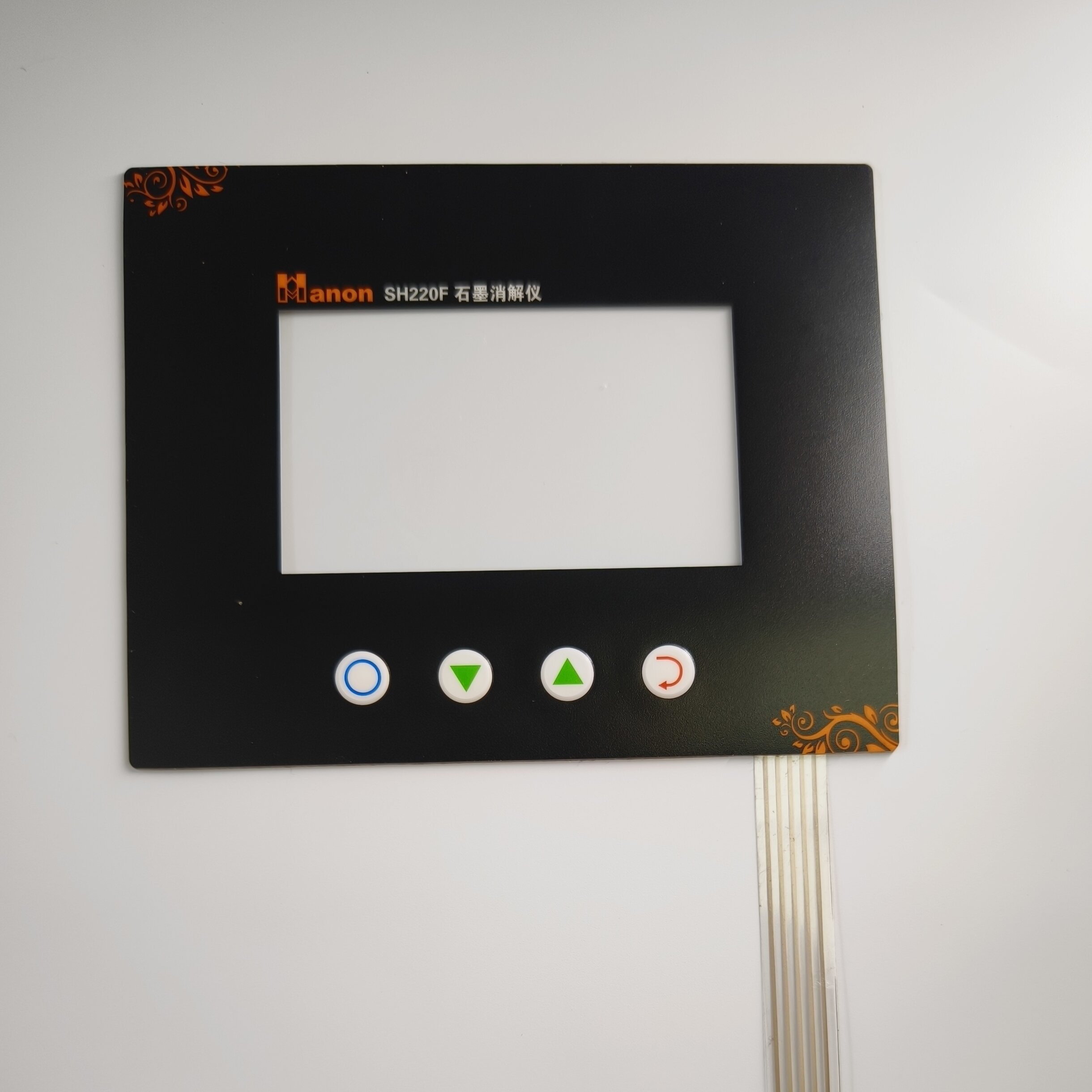 Factory Control Keypad Switch Graphic Overlay Sticker Label Front Panel Button Membrane Switch