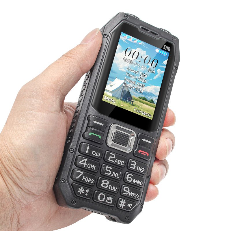 Original Big Speaker Keypad 4 SIM Long Life Battery Mobile Phone with Reverse Charging Power Bank