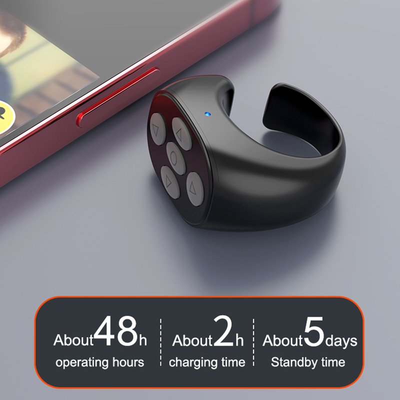 High Quality Tiktok Remote Control Scroll Ring Page Turner Fingertip Video Controller Wireless Smart Ring For Phone