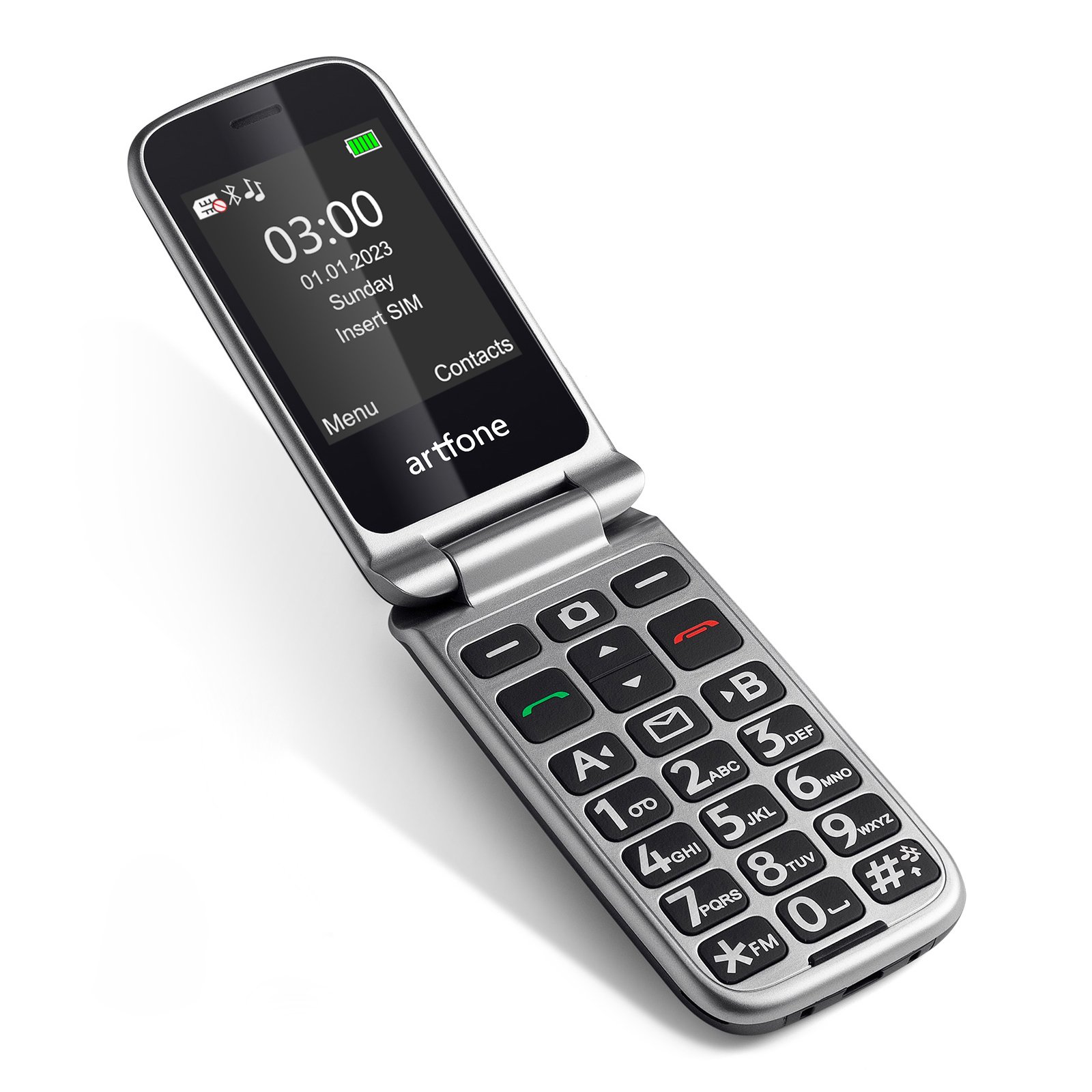 artfone G6 4g flip mobile phones dual LCD cellphones elderly big button speaker feature phone for seniors fold phone