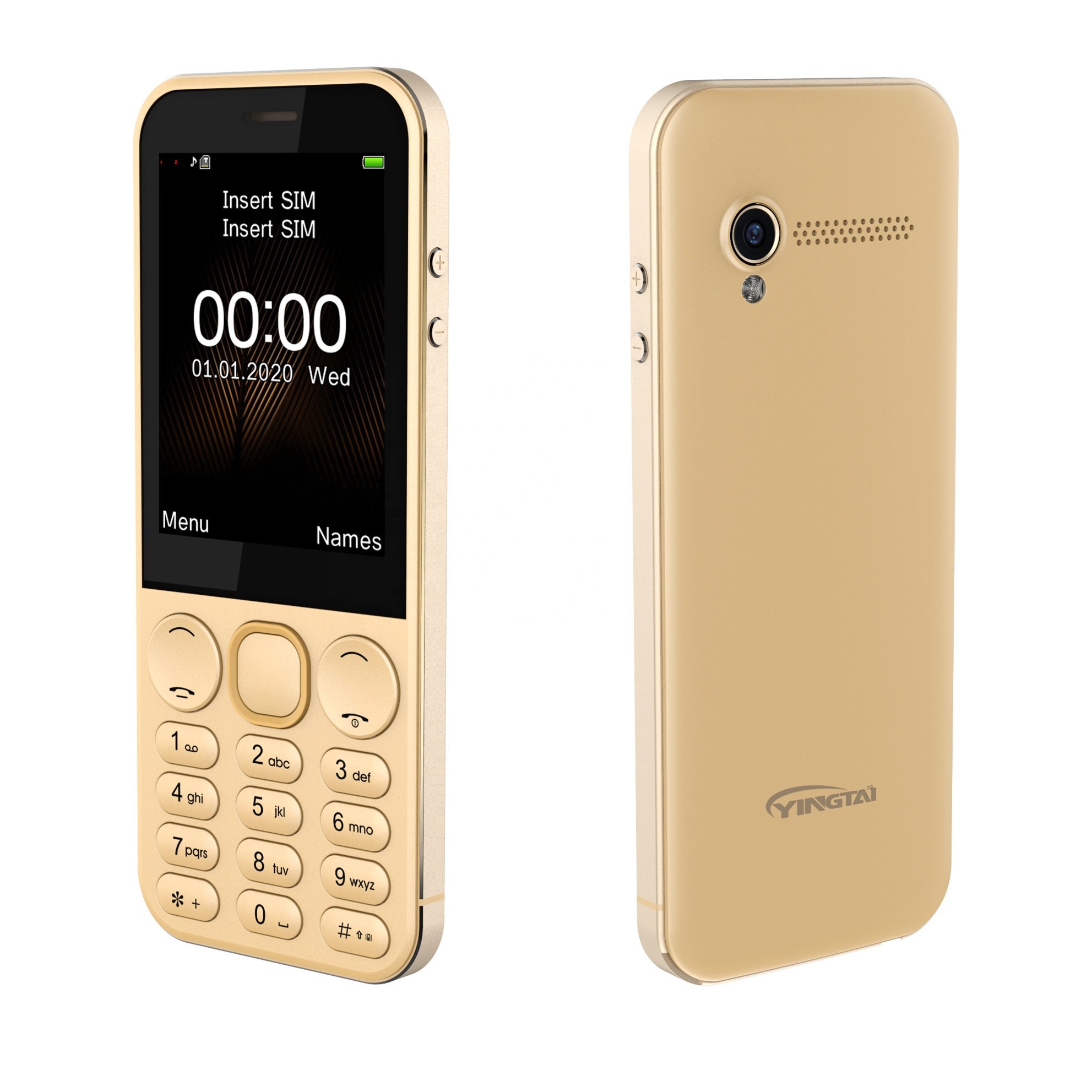 2.8 inch dual sim card metal body mobile phone 3G WCDMA basic keypad feature phone