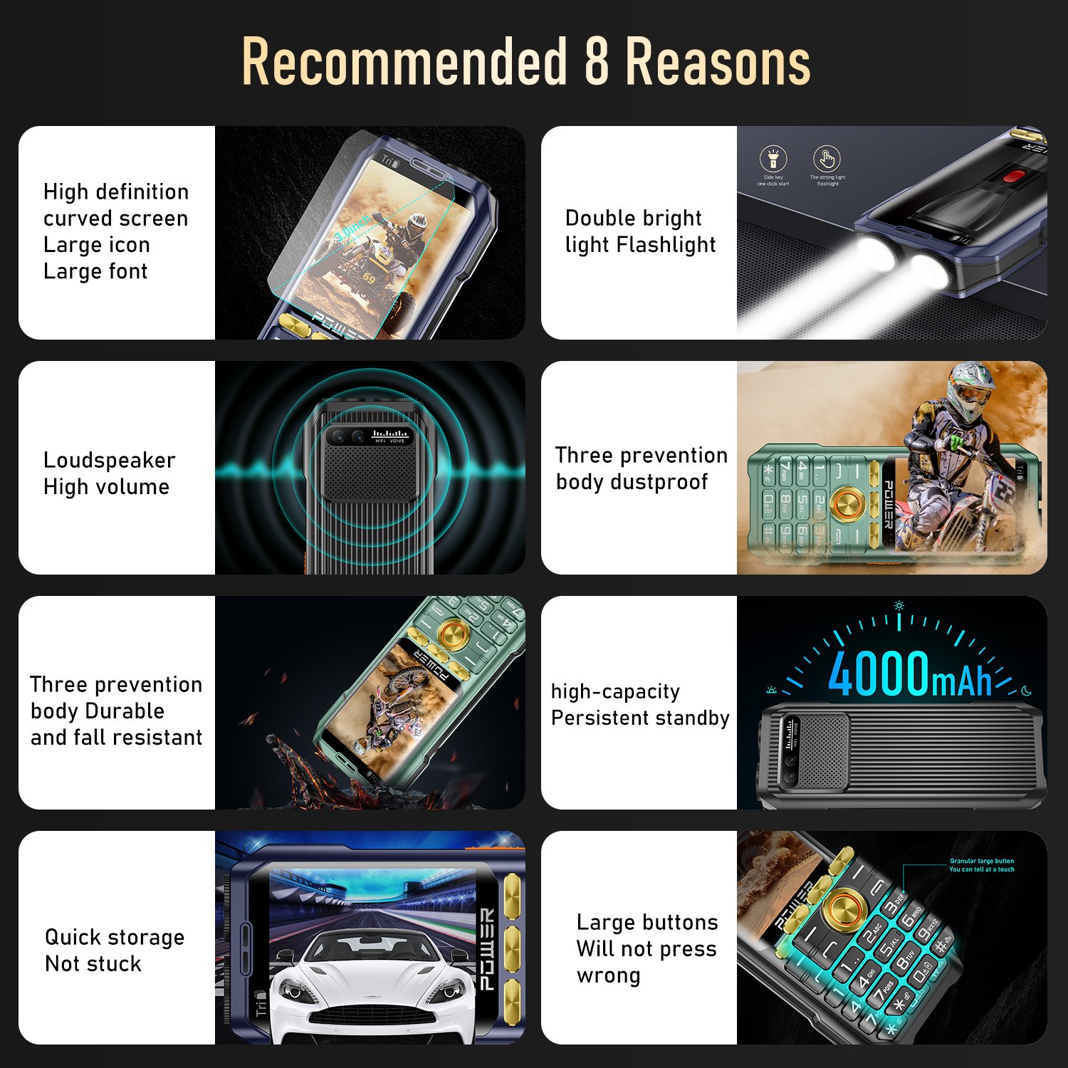 Cheap 2G X2 Rugged Phone Dual SIM Feature phone Waterproof Shockproof Dustproof Mobile phone