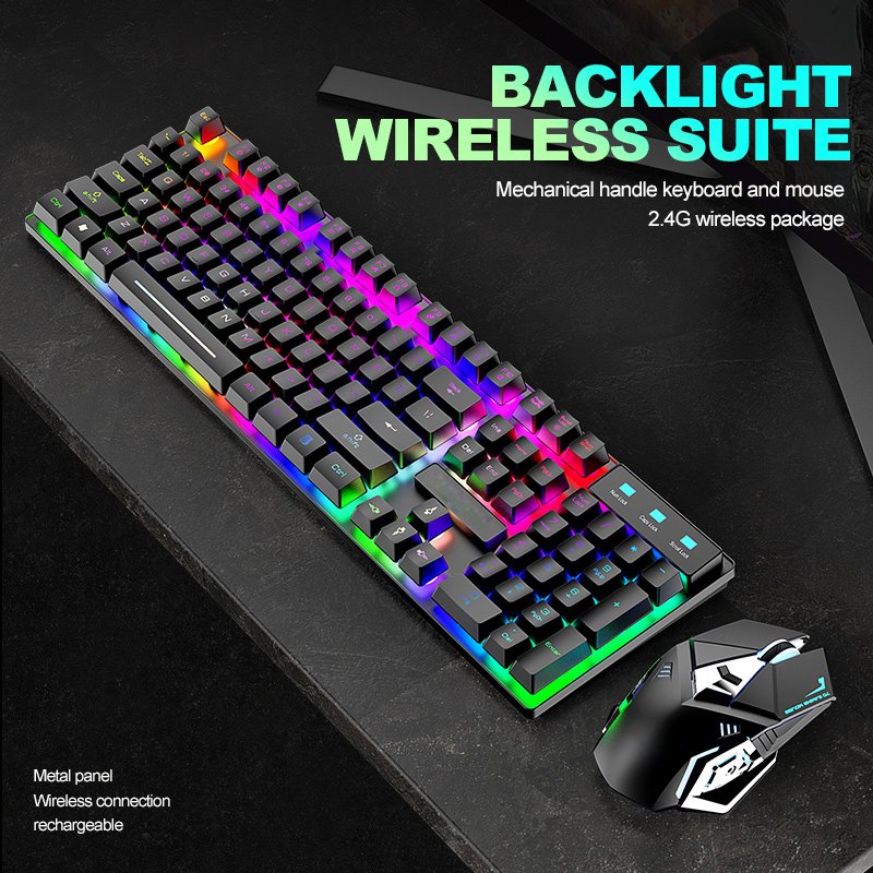 LED Backlit Gamer Keyboards USB Wired Keyboard Computer Game Keyboard RGB for PC Laptop Black OEM Logo Printing USB