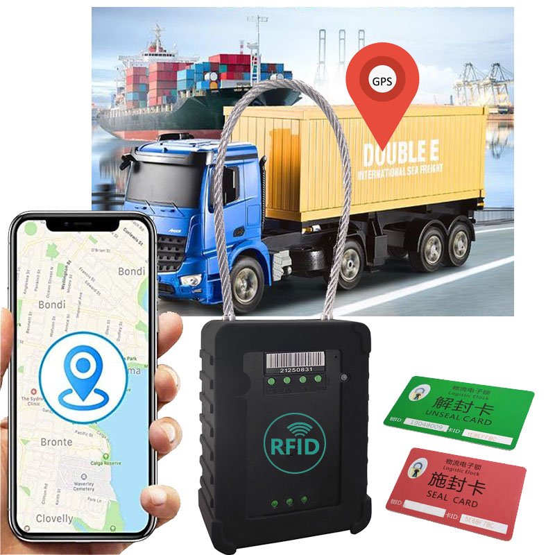 Online Realtime Monitoring Remote Control Fleet Management Logistics Security Container Tracker Seal With Gps