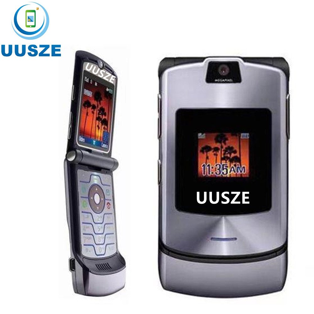 Original North America South America Unlock CellPhone Middle Eastern Keypad Mobile Phone Fit for Motorola V3i V3 V8 V9 L7 E398