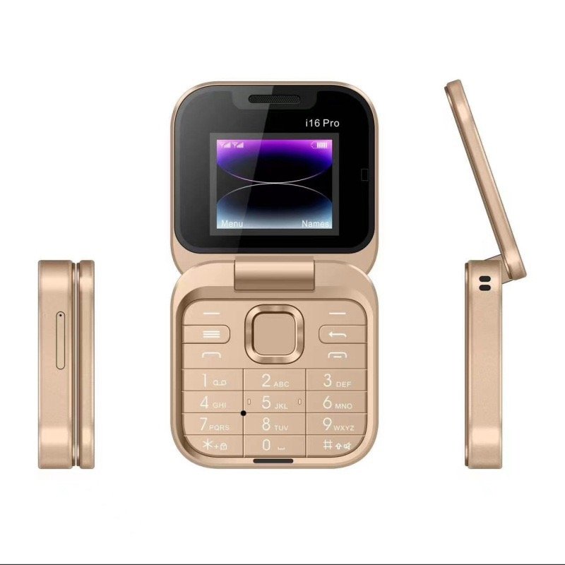 F15 mini i16 Pro Dual SIM Card FM Radio 1.77'inch Screen Square Shape Fold Phone small folding mobile phones