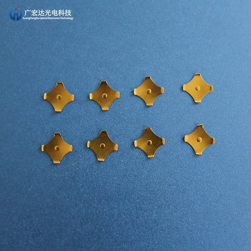 OEM Manufacturer Cross Dome 4 Legged Gold Plating Metal Dome For Device keypad