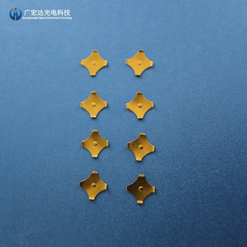 OEM Manufacturer Cross Dome 4 Legged Gold Plating Metal Dome For Device keypad