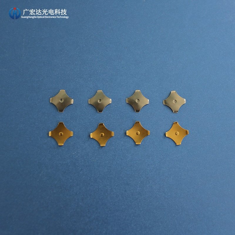 OEM Manufacturer Cross Dome 4 Legged Gold Plating Metal Dome For Device keypad