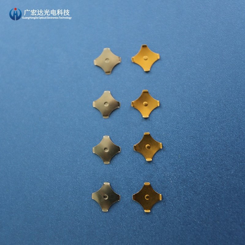 OEM Manufacturer Cross Dome 4 Legged Gold Plating Metal Dome For Device keypad