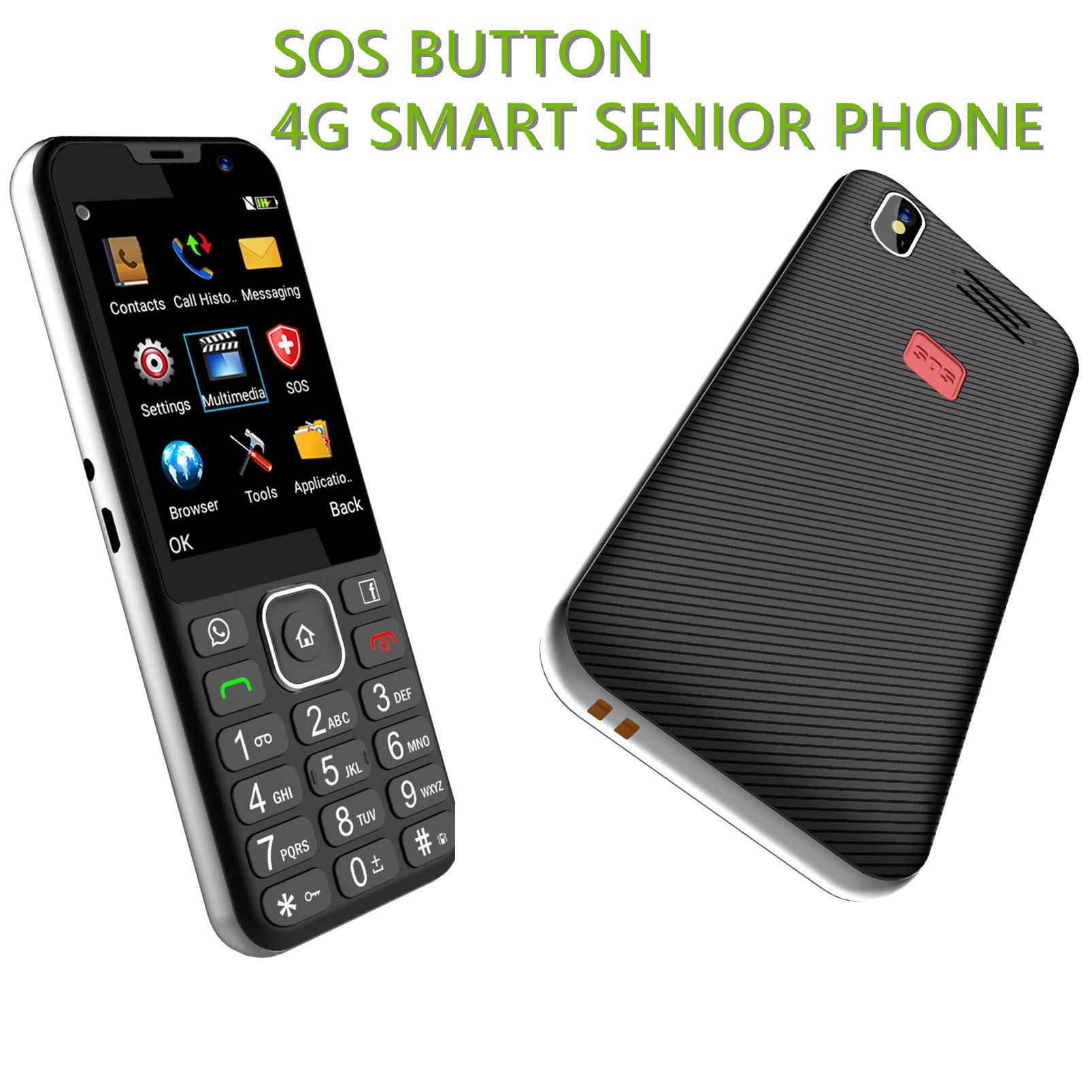 4g volte feature bar phones slim mobile phones with back camera dual camera optional 4GB + 512MB memory
