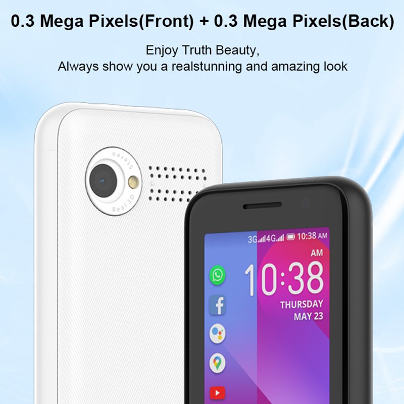 2.4 Inch Phone Unlocked Big Battery Hot Key 3G Button Phone Keypad Call 3G Dual Sim Audio Video Calls Feature Mobile Phone