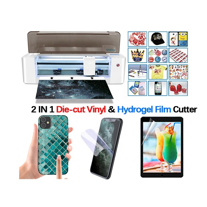 Vinyl Hydrogel 2 In 1 Film Cutting Graph Plotter Machine Screen Protector Heat Transfer Label Sticker Graph Plotter