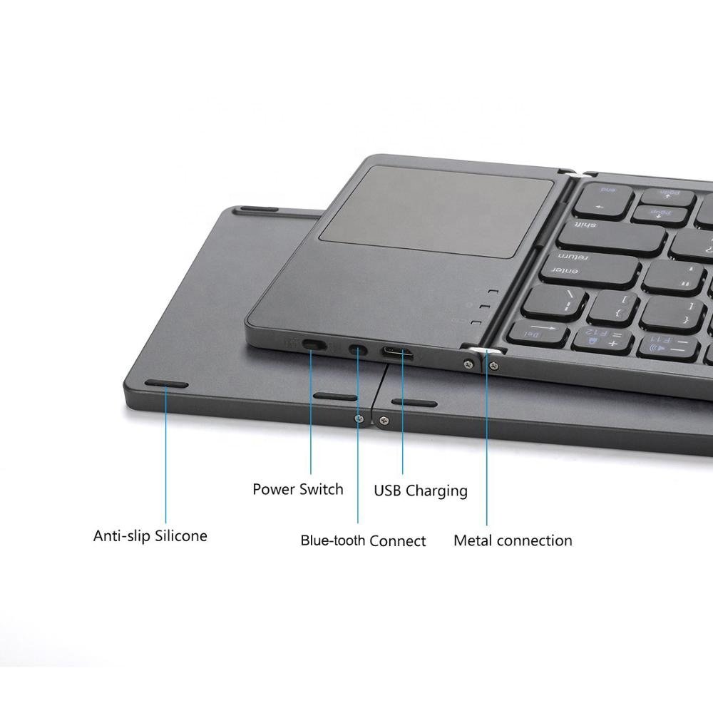 High Quality Foldable Wireless Keyboard With Touchpad For Ios/Android/Windows Mobile Phone Tablet Pc Bt Keyboard