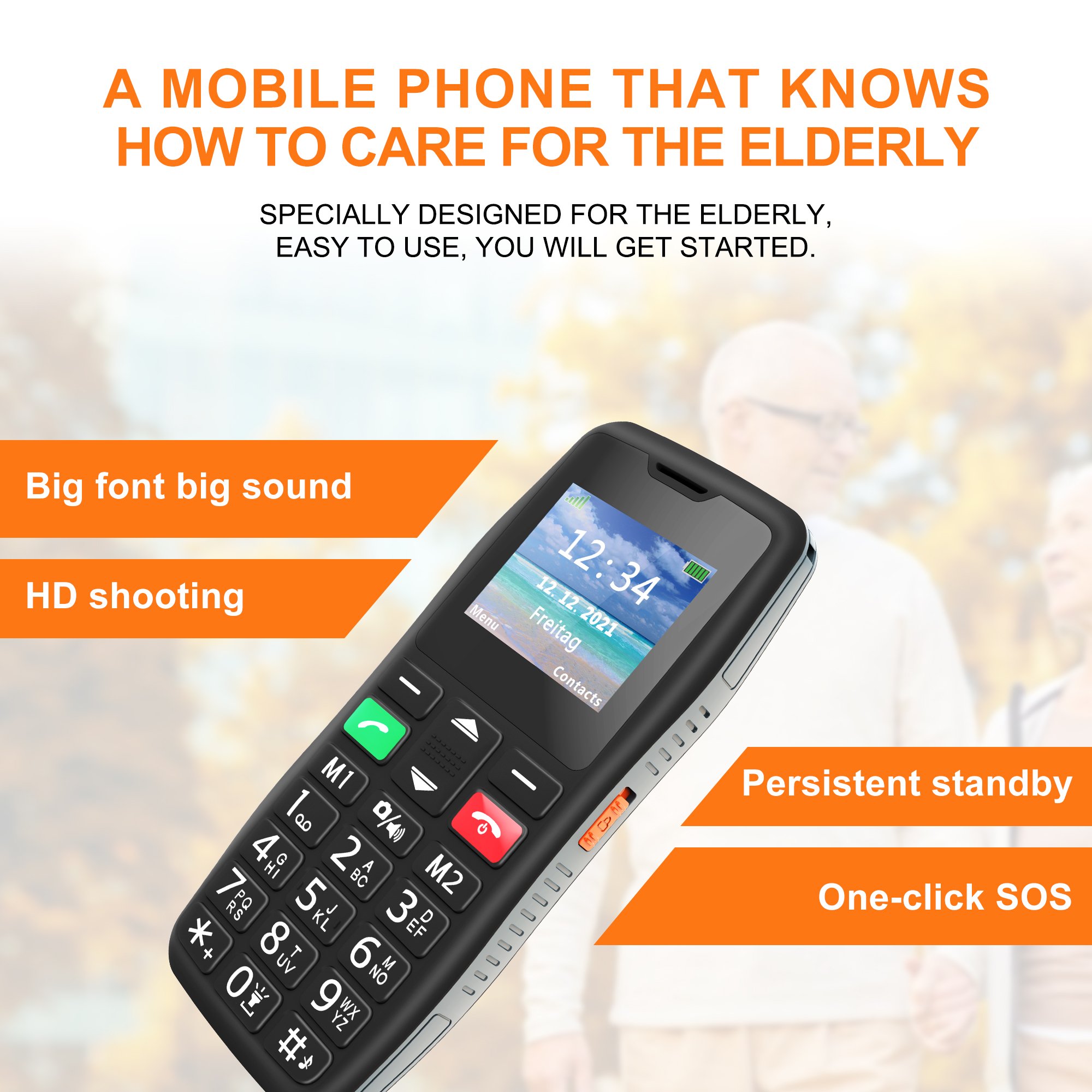 1.77 Inch Dual SIM Card Buttons Feature BAYUDA Bar Phone with LTE 4G keypad mobile phone