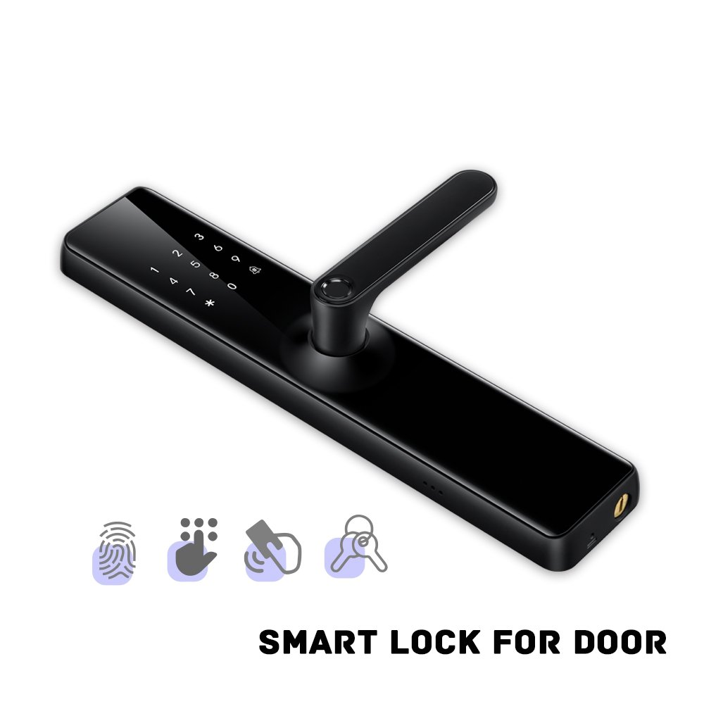 Keyless Entry Card Mobile Phone Control Keypad Wifi Digital APP Hotel System Tuya TTlock Smart Door Lock