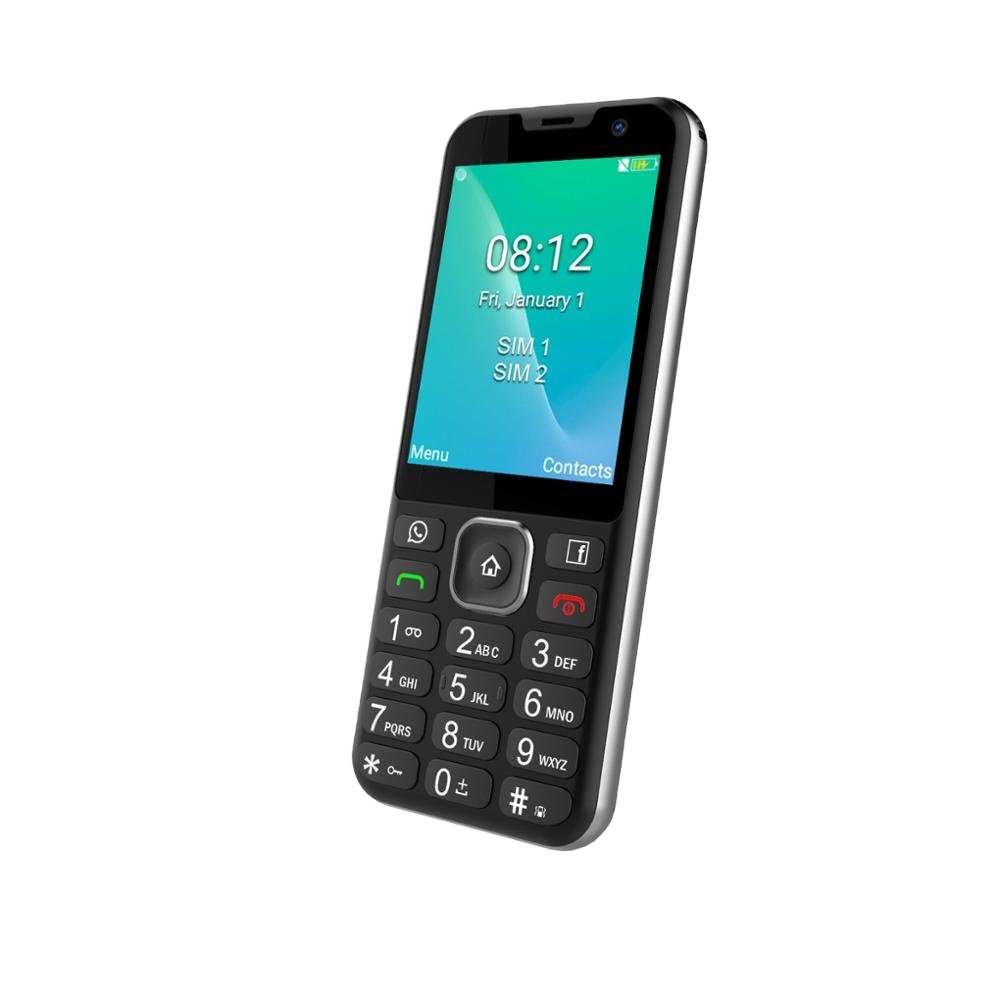 2.8 inch telefon senior bar mobile phones with rear 0.3MP camera, rubber keypad phnoes