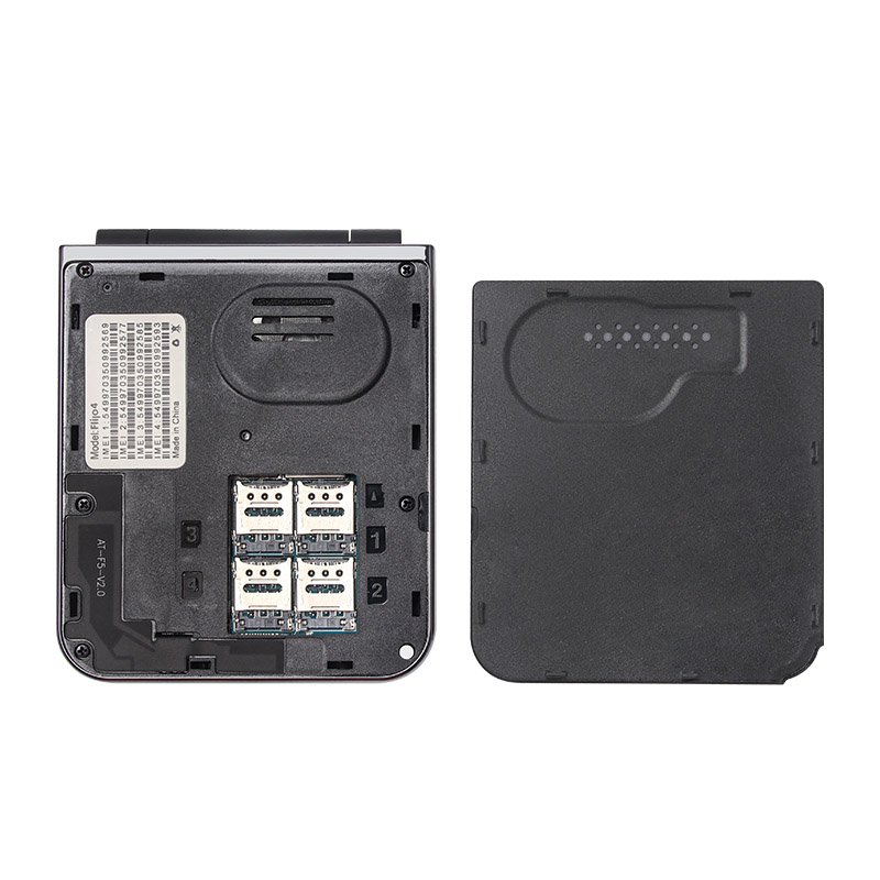 UNIWA F265 2.55-Inch Flip Feature Phone with 4 SIM Card Slots and Type-C Port UV Printing Keypad