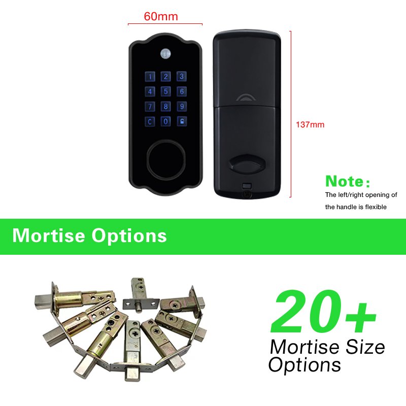 New Design Fingerprint Wifi Tuya App Smart Digital Door Lock For Garage