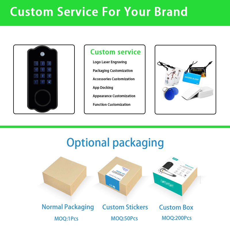 New Design Fingerprint Wifi Tuya App Smart Digital Door Lock For Garage